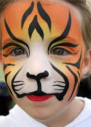 face tiger paint clip painting easy animal simple makeup halloween faces animals lion funny half looks fun facepainting designs painter