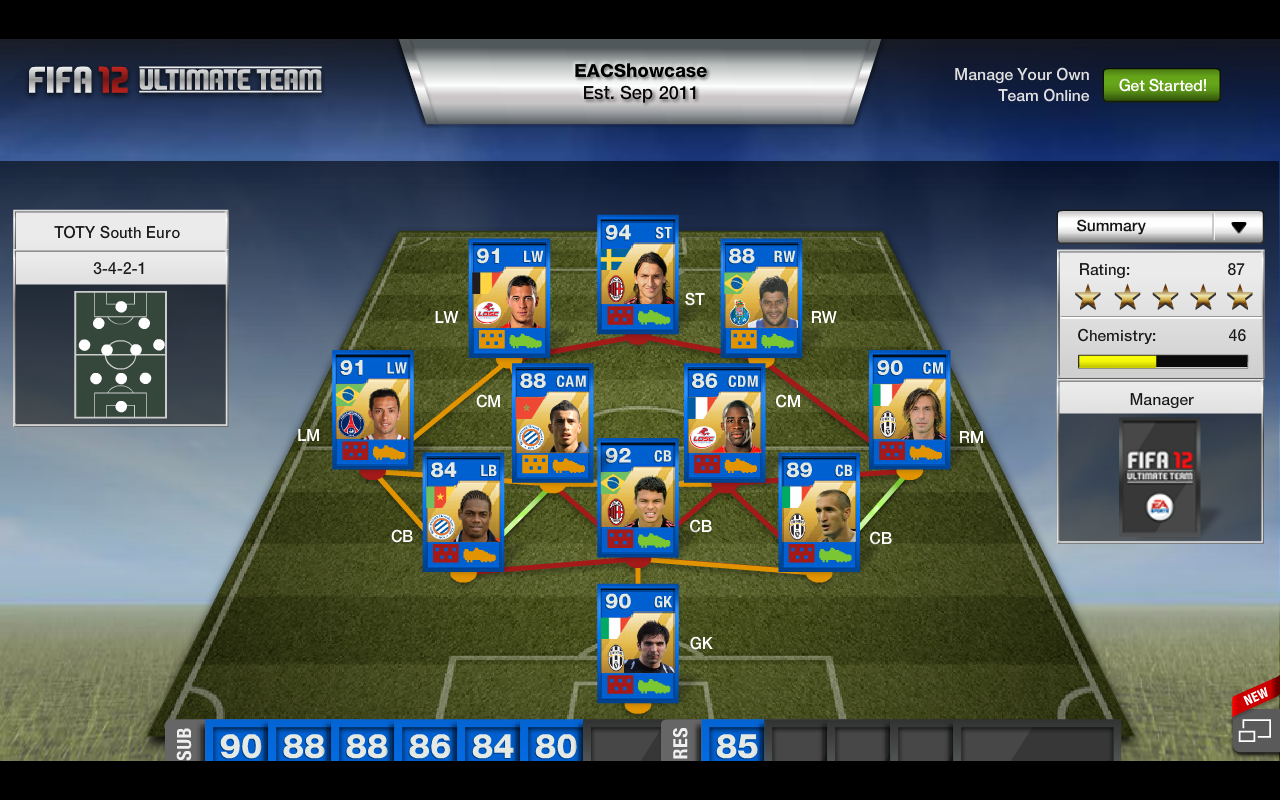 FUT Southern Europe TOTY Blue Players (May 23rd-30th) - FIFA 12 Ultimate Team - FIFA ...1280 x 800