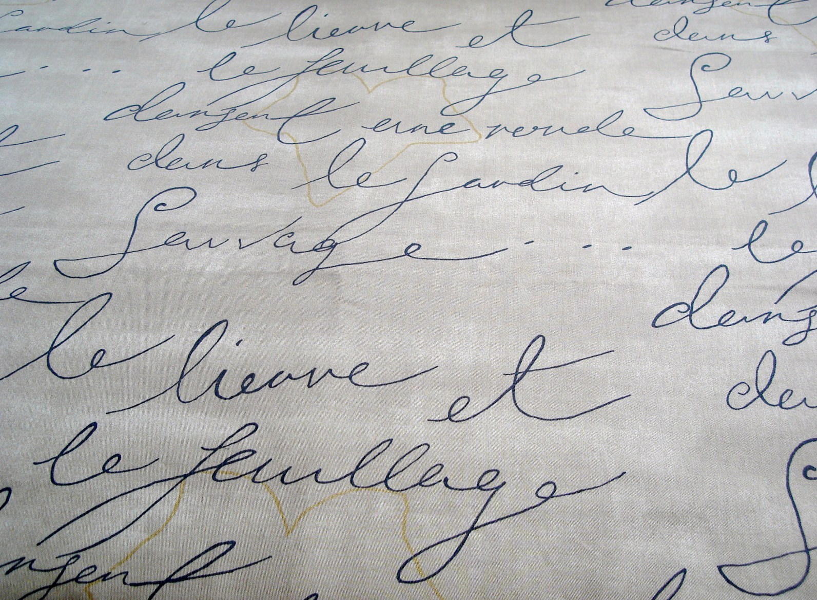 Days at Buttermilk Cottage French Script Fabric