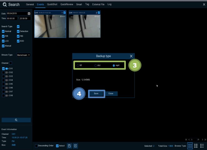 Swann export recordings usb