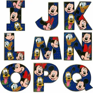 Mickey, Minnie, Donald y Pluto IJK.