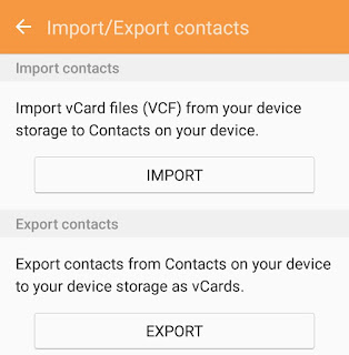 Import Export Contacts