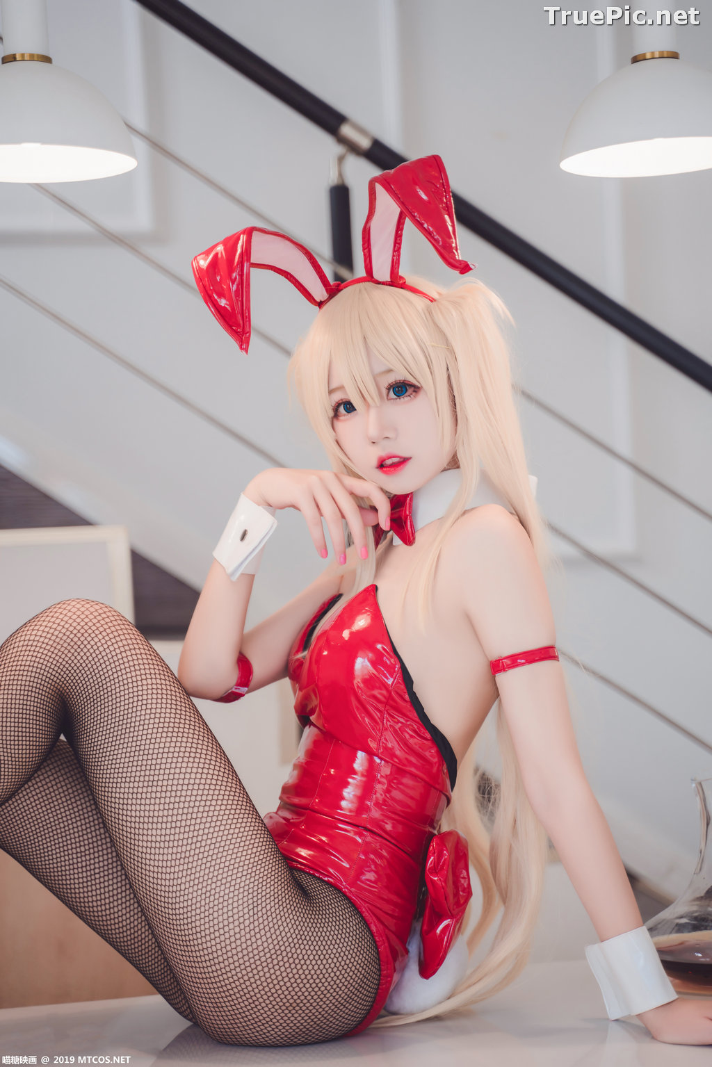 Image [MTCos] 喵糖映画 Vol.021 – Chinese Cute Model – Red Bunny Girl Cosplay - TruePic.net - Picture-15
