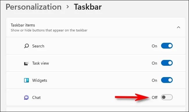 How to Hide Teams Chat Taskbar Icon on Windows 11