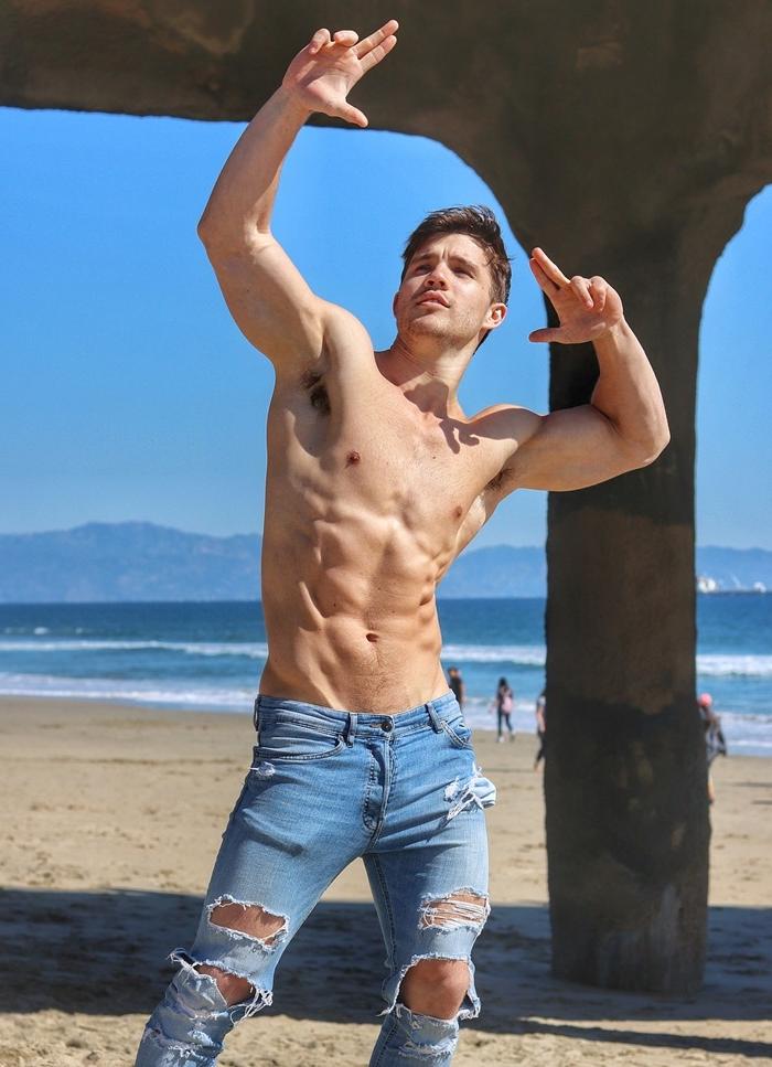 sexy-shirtless-slim-toned-muscle-dudes-posing-striking-pose-flexing-ripped-jeans