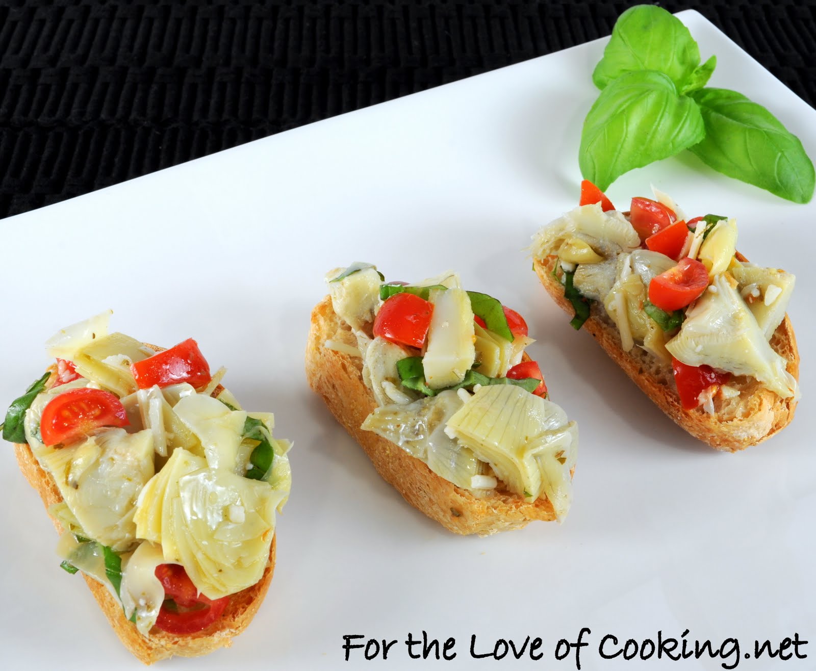 Artichoke Bruschetta For the Love of Cooking
