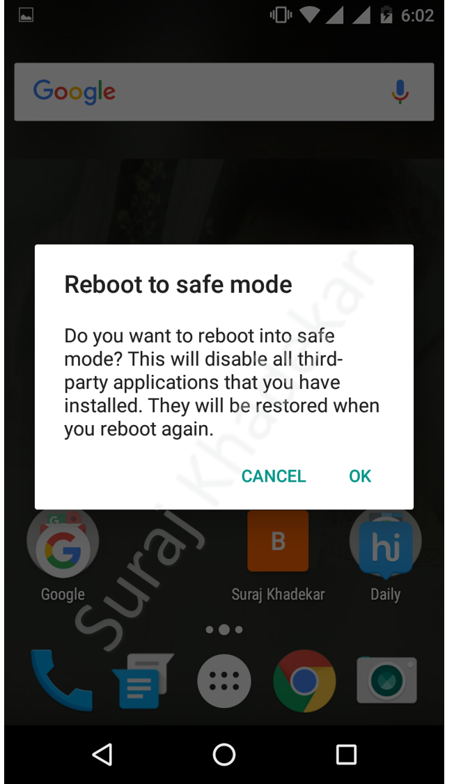 How to reboot Moto G2 in safe mode? Suraj Khadekar