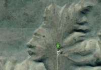 la faccia in Google Maps