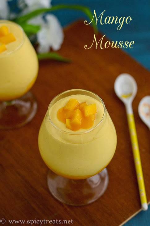 Eggless Mango Mousse Recipe