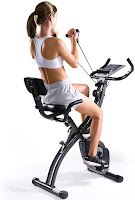 MaxKare 3-in-1 Exercise Bike's Arm Resistance Bands add an upper body workout to your cycling, image