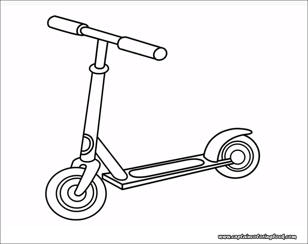 pic Scooter Coloring Pages For Kids coloring book pdf download