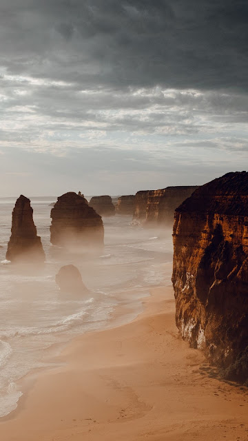 Wallpaper Beautiful View Cliff Near Sea