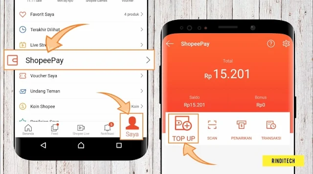 Cara Mudah Top up ShopeePay dengan OVO