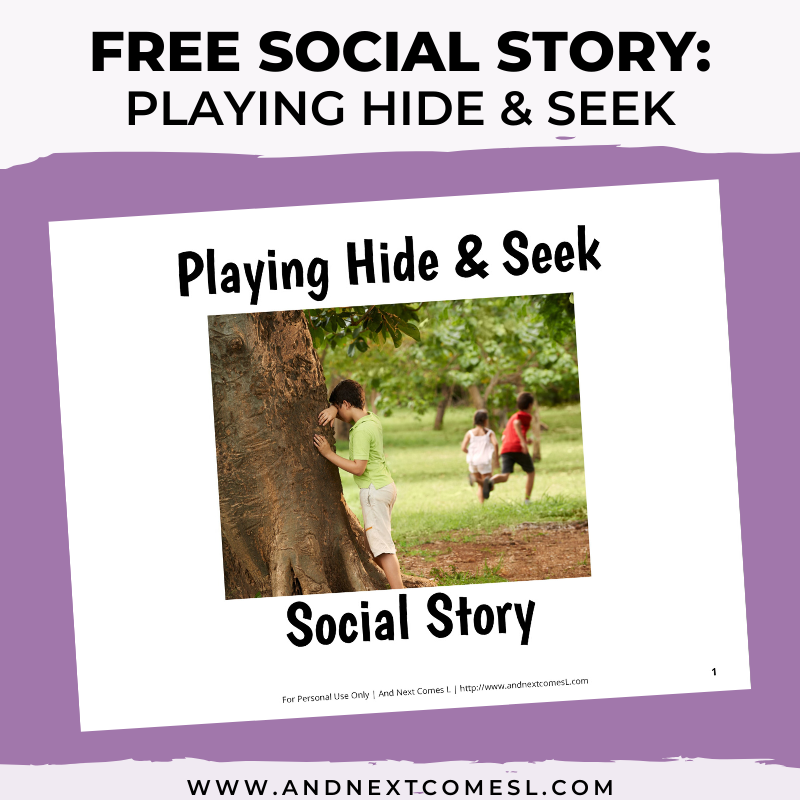 Free Printable Social Story About Playing Hide & Seek