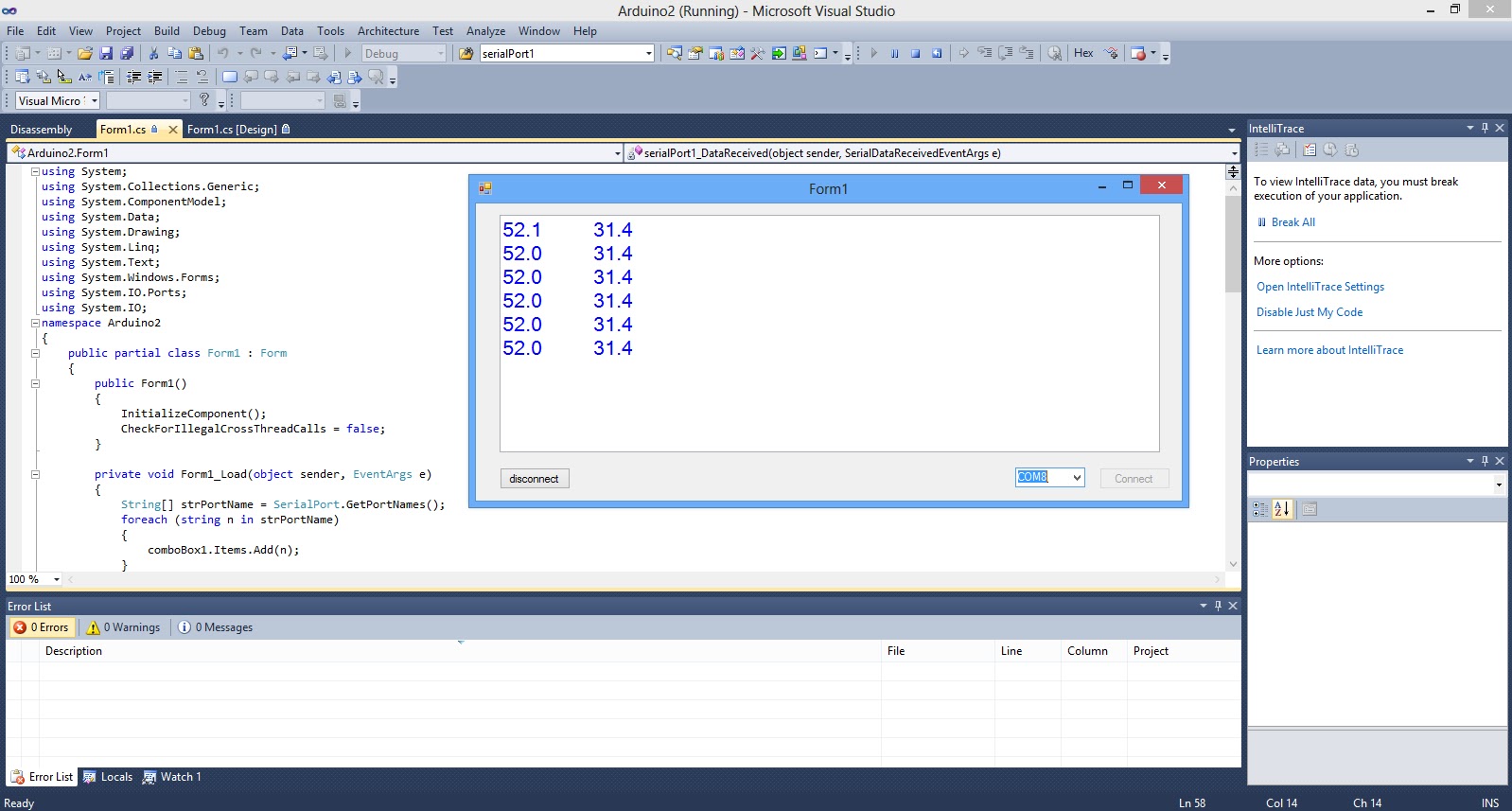Project Arduino,C#,MATLAB,Python,C/C++