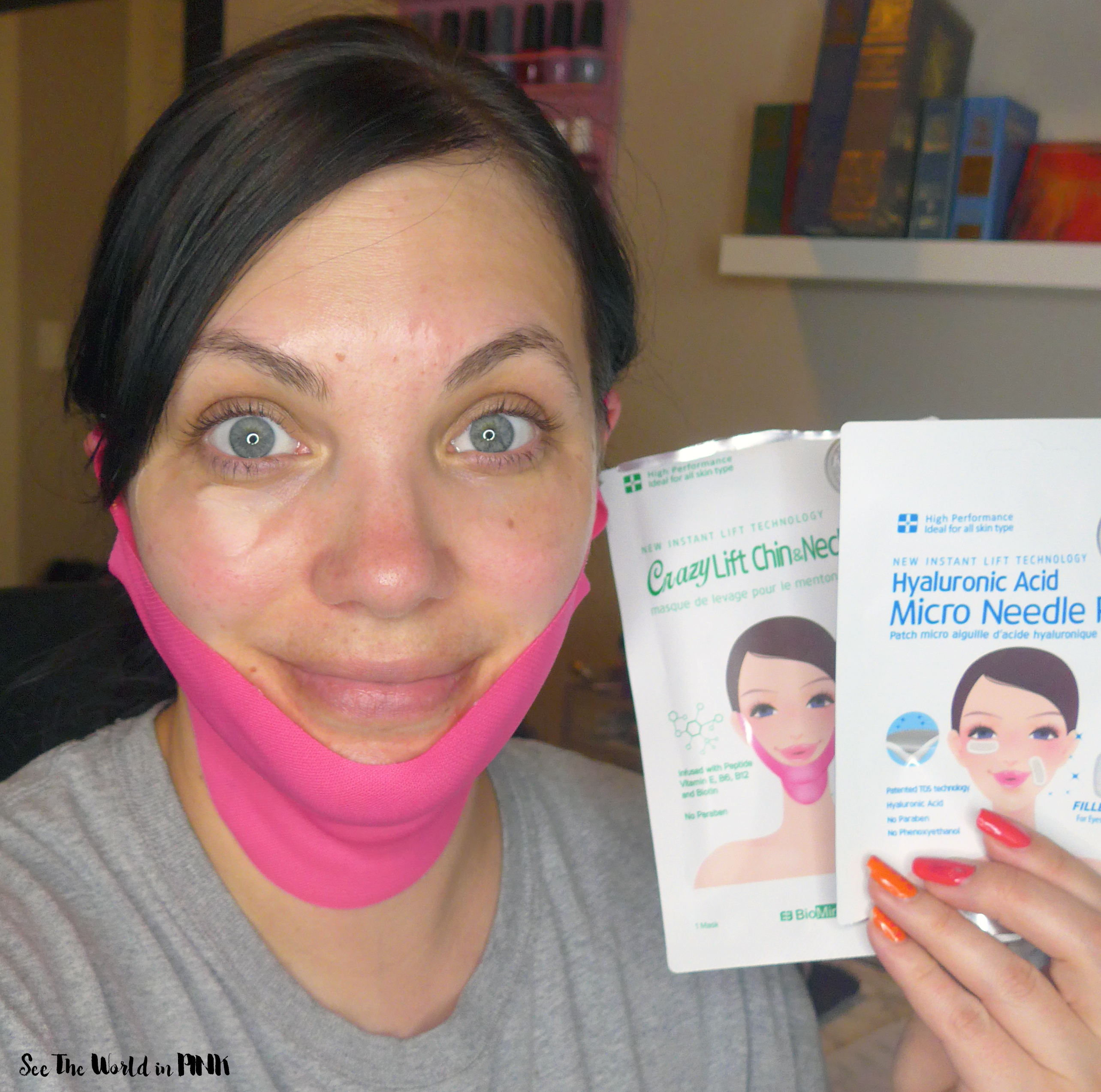 Skincare Saturday - BioMiracle Hyaluronic Acid Micro Needle Patch and Crazy Lift Chin & Neck Mask