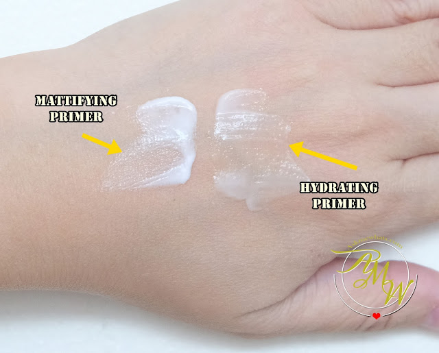 a swatch photo of Sleek MakeUP Mattifying Primer and Hydrating Primer review by Nikki Tiu of www.askmewhats.com