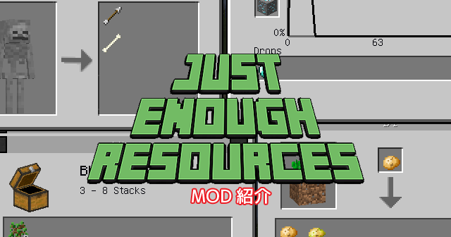 【MOD紹介】「Just Enough Resources」【Minecraft】|あーてぃくるず