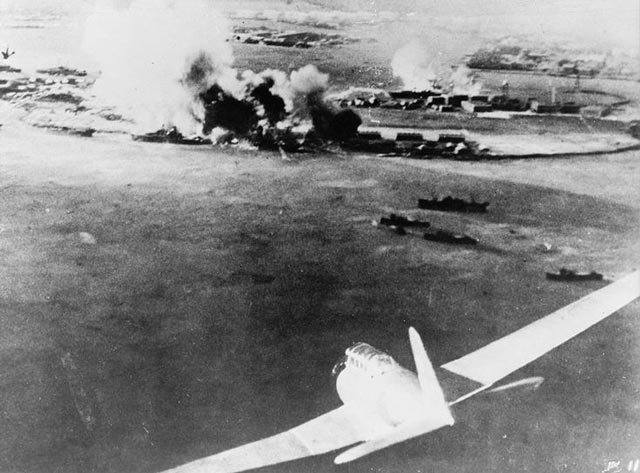Mitsuo Fuchida picture taken of the raid on Pearl Harbor worldwartwo.filminspector.com