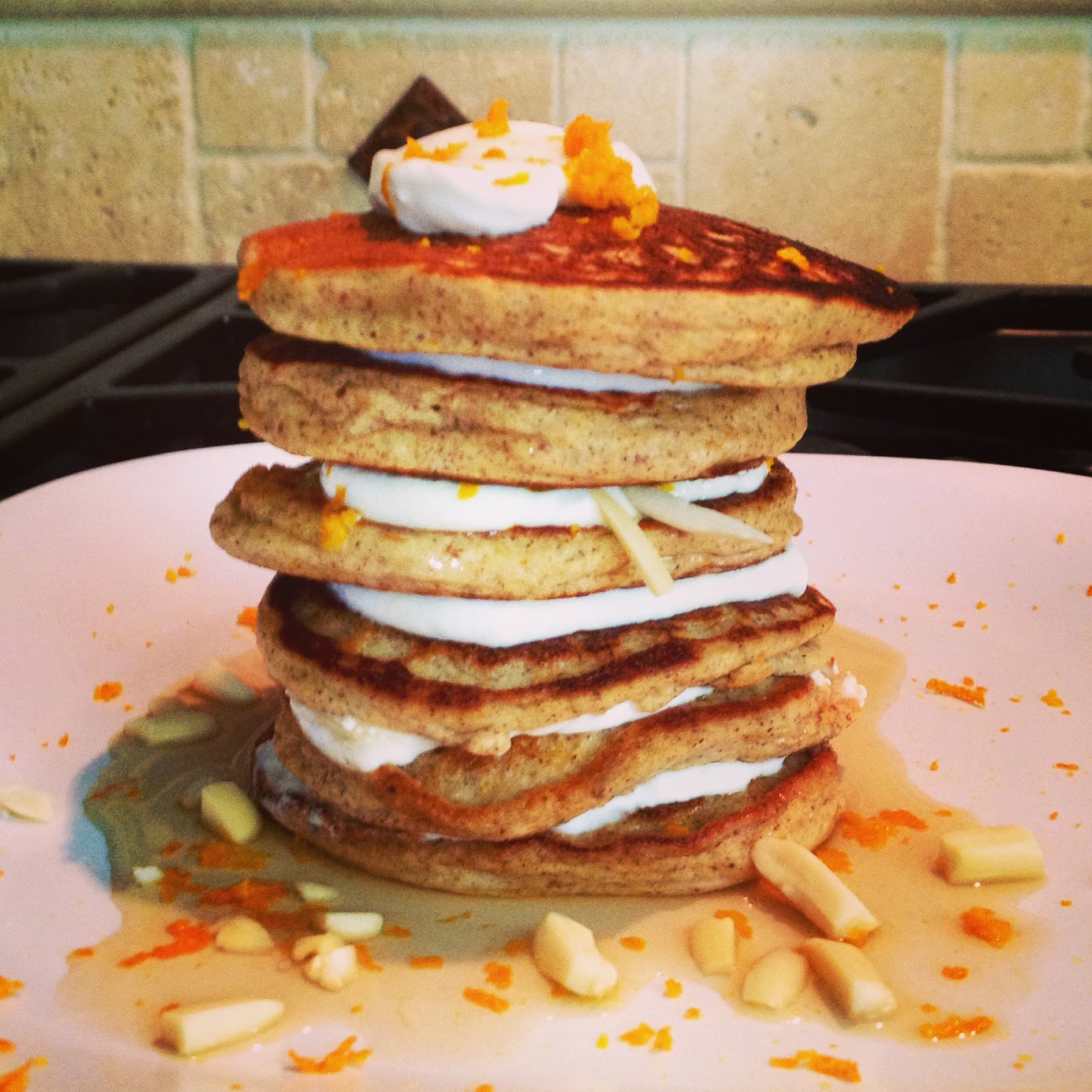Pretty Little Feast VanillaScented Orange Almond Protein Pancakes