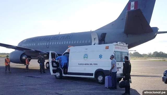 Avión presidencial del Perú traslada médicos de Iquitos a Lima