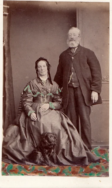 George and Matilda Cherry at Thomas Nevin's studio ca. 1872