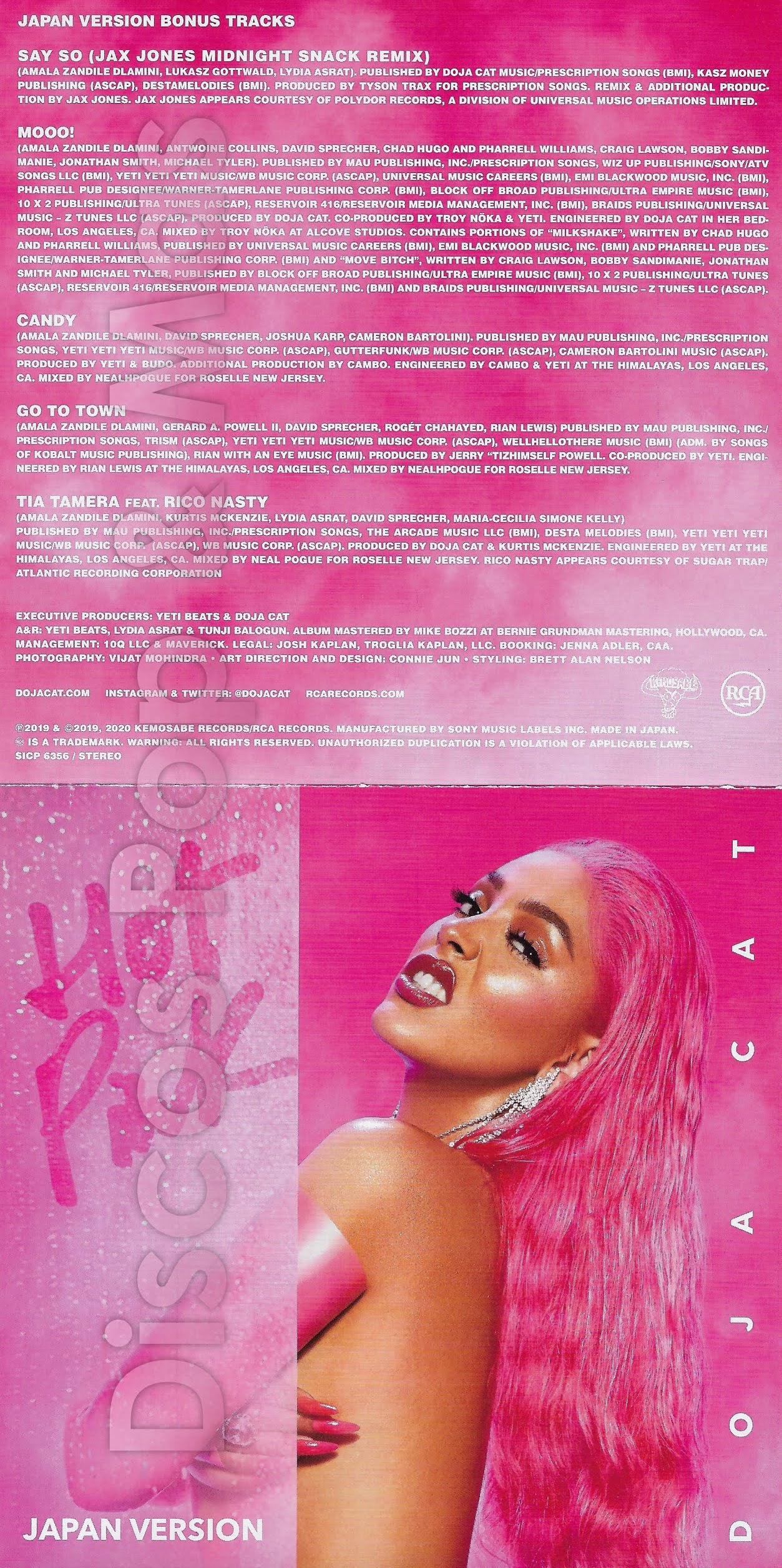 Discos Pop & Mas Doja Cat Hot Pink (Japan Version)