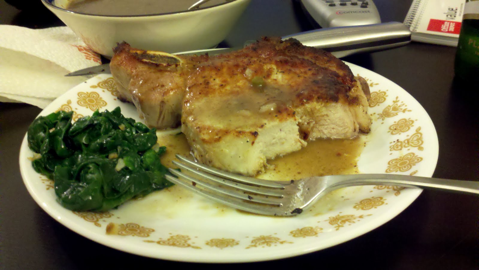 Loophole in my Dreaming BeerBrined Pork Chops with BeerMustard Sauce