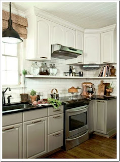 simple gray kitchen cabinets