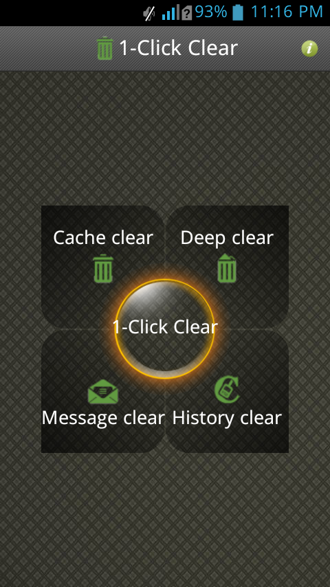 Clear message. Click Cleaner. Очистка Android. One click Cleaner. Очистка в один клик.