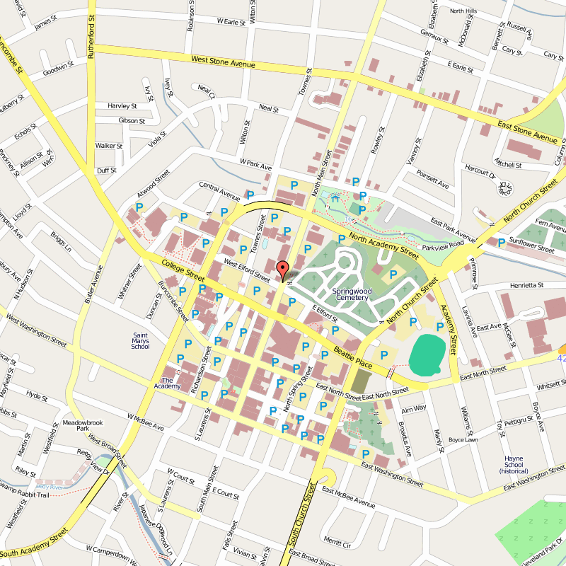 Road Map Of Greenville SC