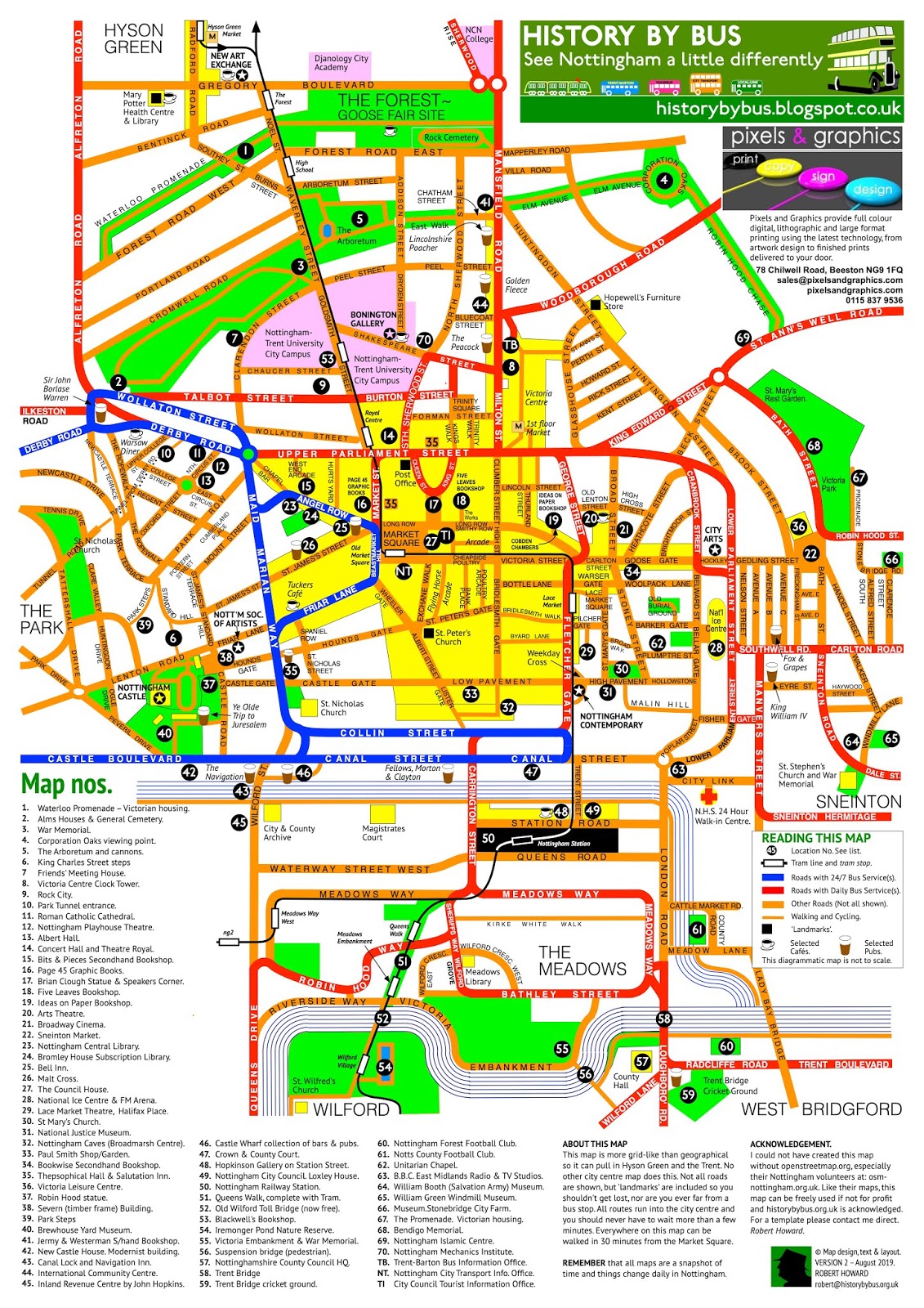 Nottingham City Centre Map Beeston Days Out 2019 Map And A New Big City Map Of Nottingham City Centre