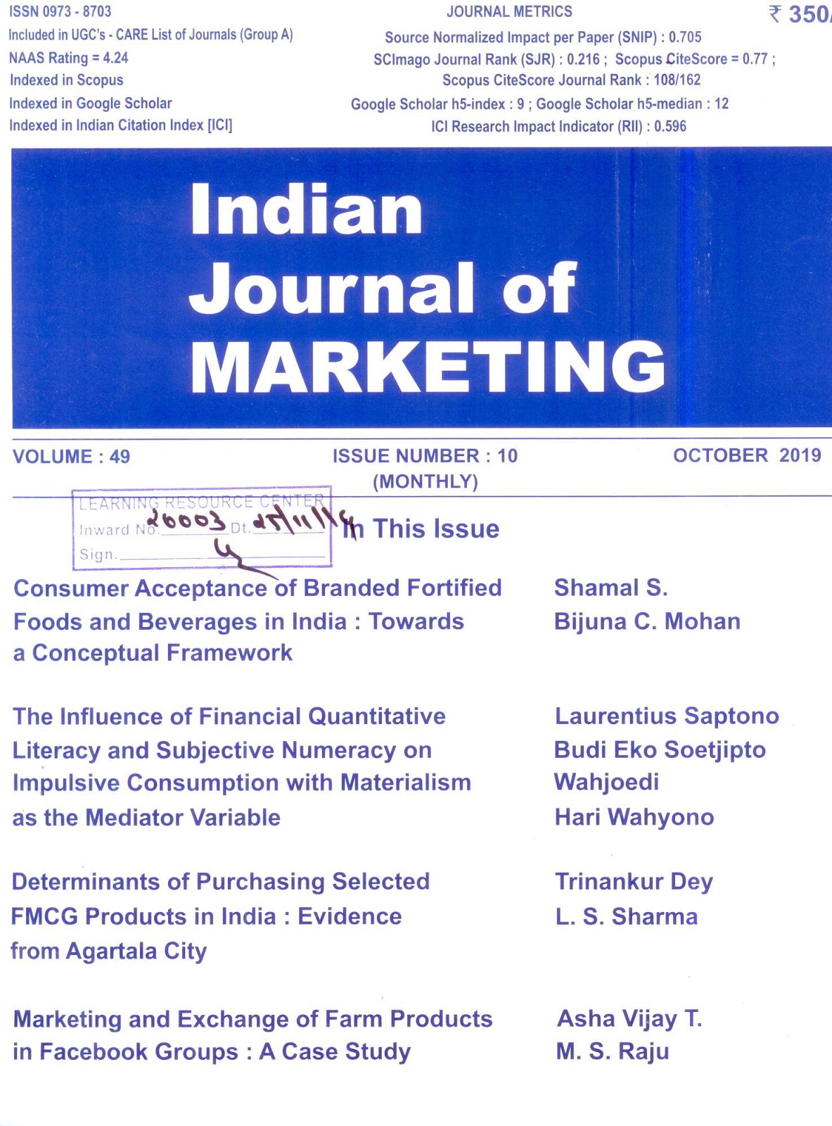 http://indianjournalofmarketing.com/index.php/ijom/issue/view/8659