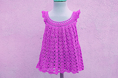 7 - Creochet IMAGEN Vestido de domingo a crochet y ganchillo muy fÃ¡cil y sencillo. MAJOVEL CROCHET