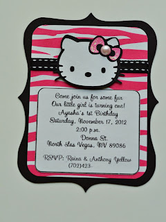 hello kitty birthday party zebra invitations