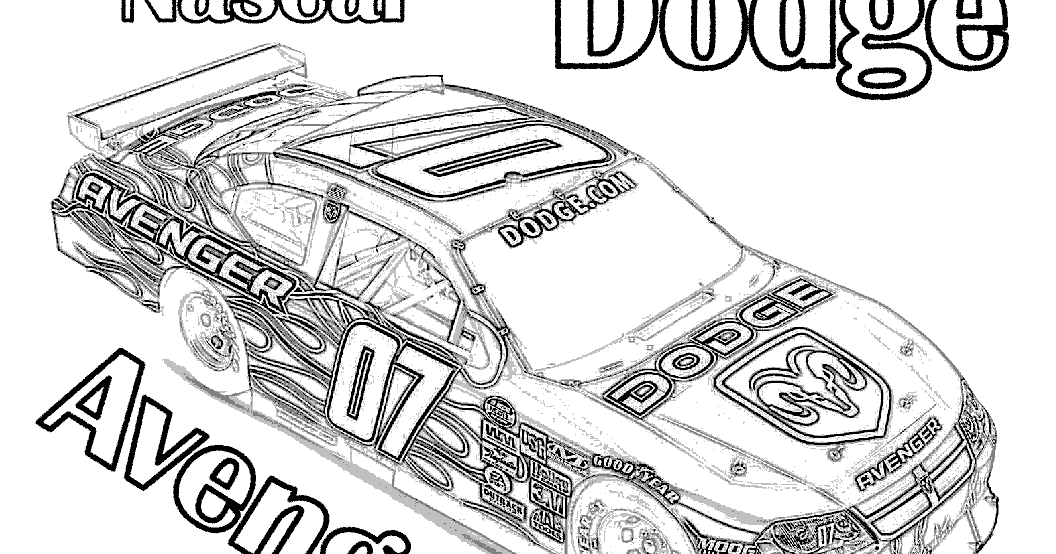 nascar coloring pages 9 - photo #7