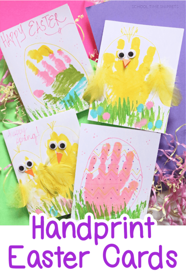 Adorable Handprint Easter Card Ideas School Time Snippets