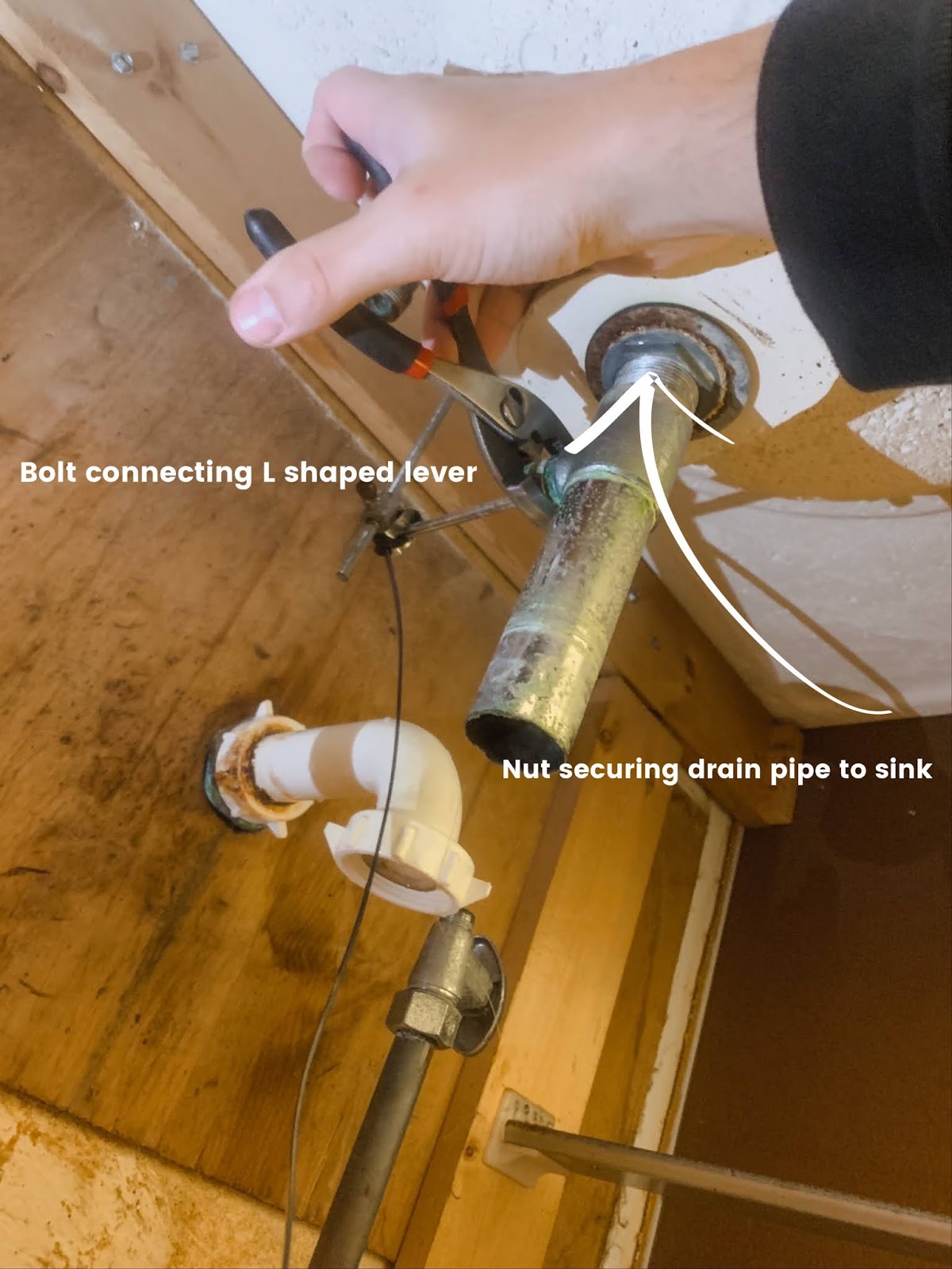 One Room Challenge How to Remove an Outdated Faucet and Sink Drain
