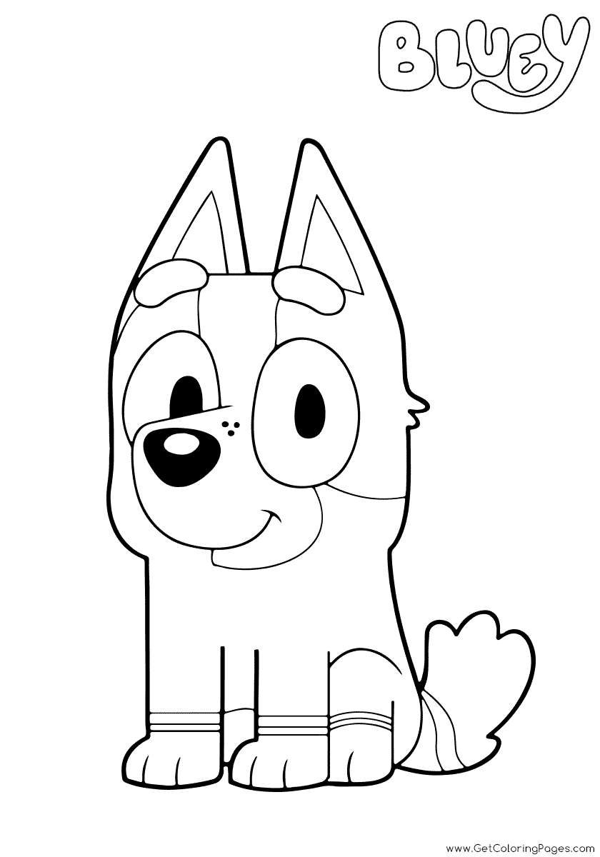 15 Bluey Cartoon Coloring Pages