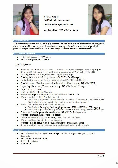 Best Resume Samples : career profile for resume
