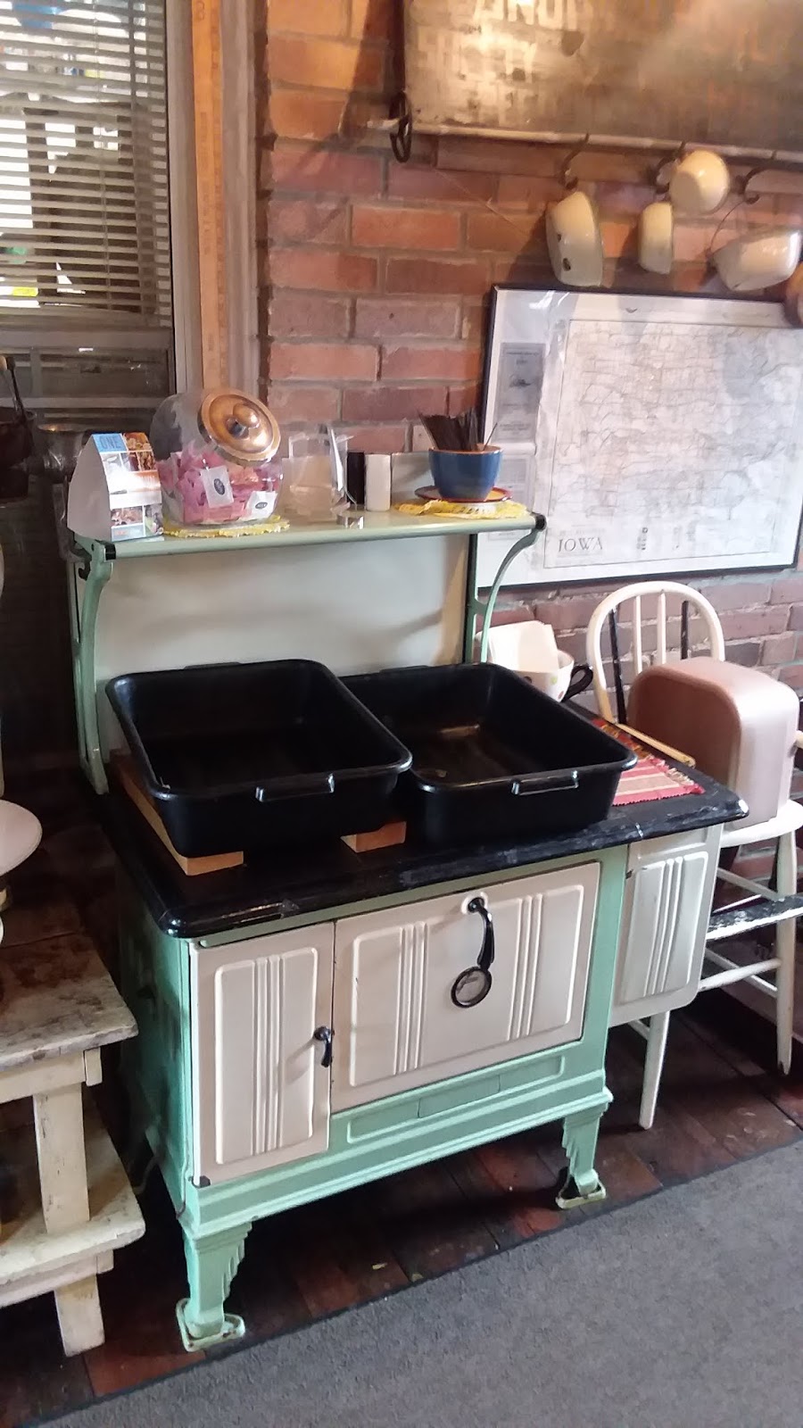 Wood Cookstove Cooking Globe Cookstove at Jamie's Coffee Mill and Deli in Mount Ayr, Iowa