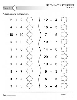 Mental maths tests | Maths Worksheets For kids