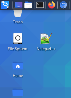 Notepad++ on Kali Linux Desktop