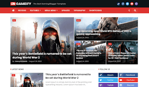Gameify v1.0 - Responsive Gaming Blogger Template