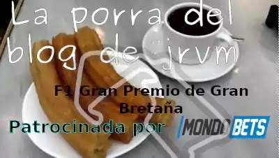 Porra Mondobets Formula 1-
GP Gran Bretaña en el blog de jrvm Plato con porras y chocolate y símbolo de bitcoin
