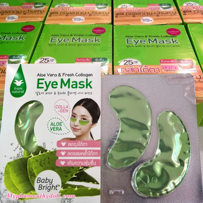 Baby bright eye mask Aloe vera & Fresh collagen HoneyLyaKosmetik