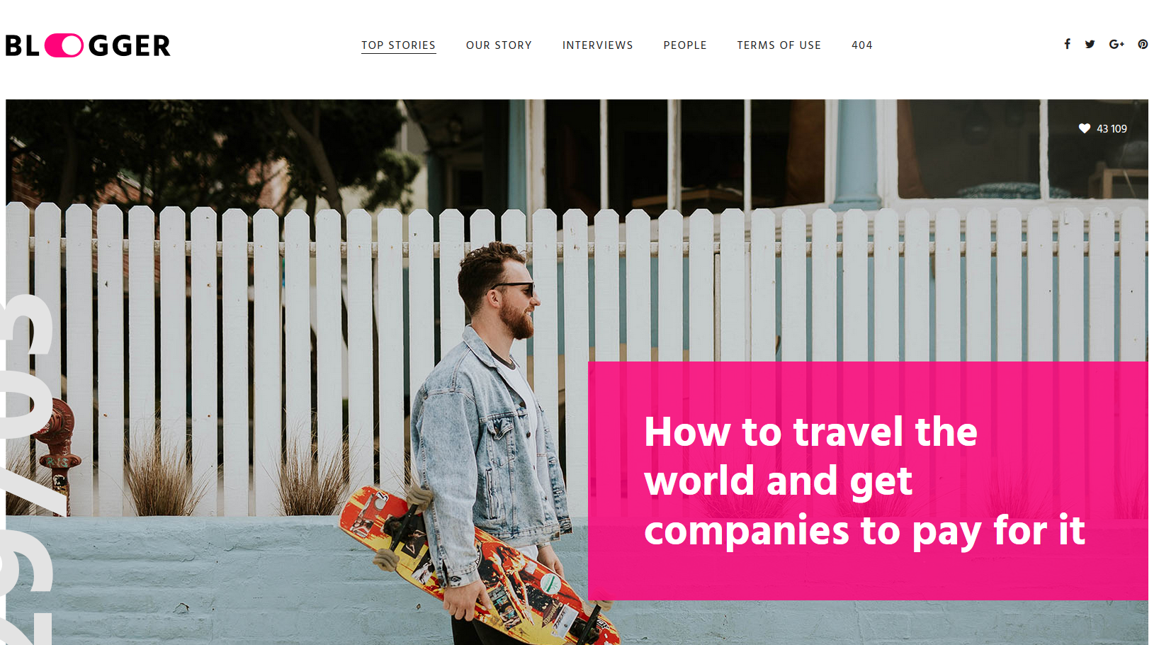 Creative personal Blogger Template