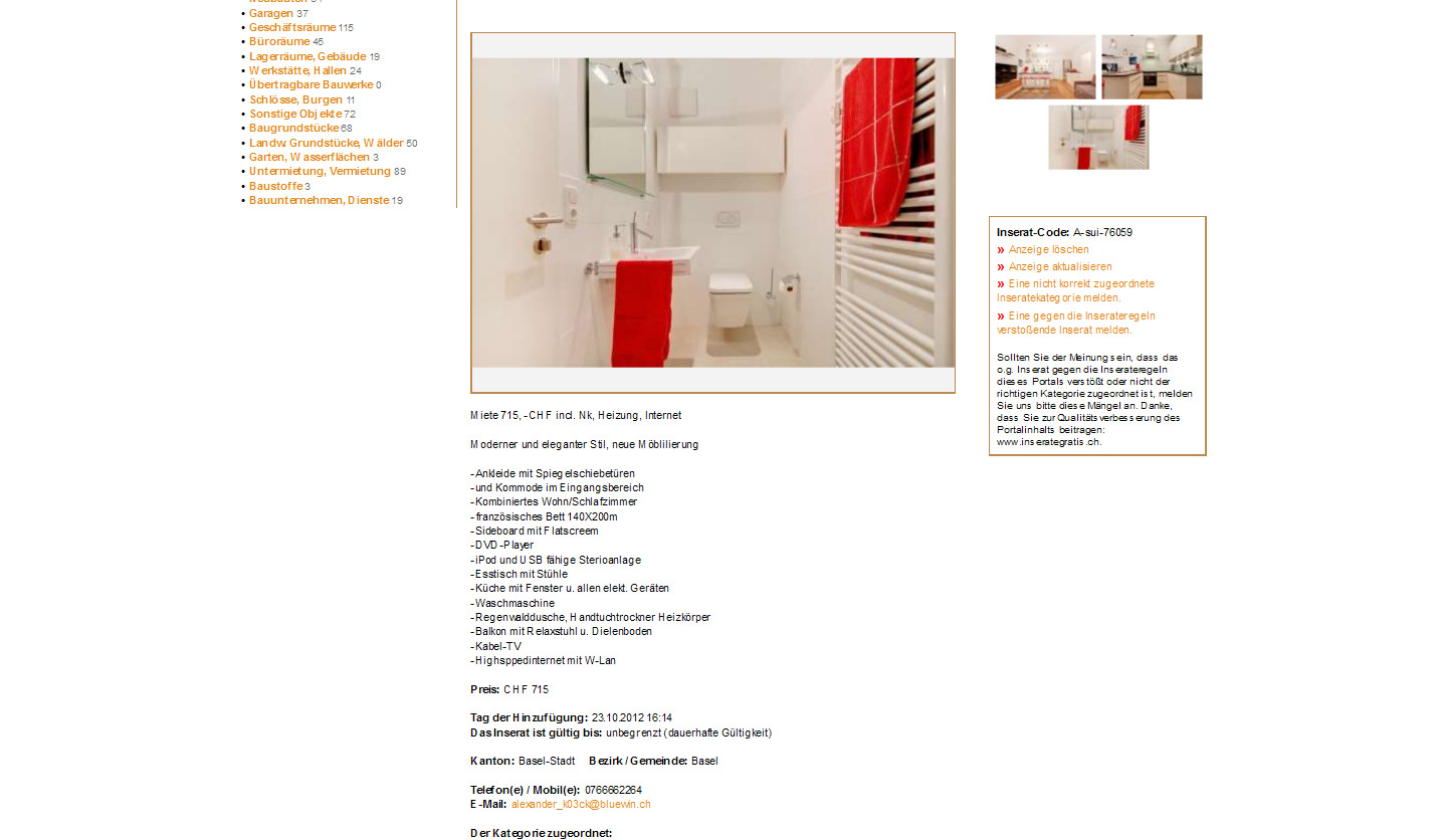 Wohnungsbetrug Blogspot Com Ansprechendes 1 Zimmer Appartement In Zentraler Lage Gerbergasse 4001 Basel Vorkassebetrug Fraud Scam