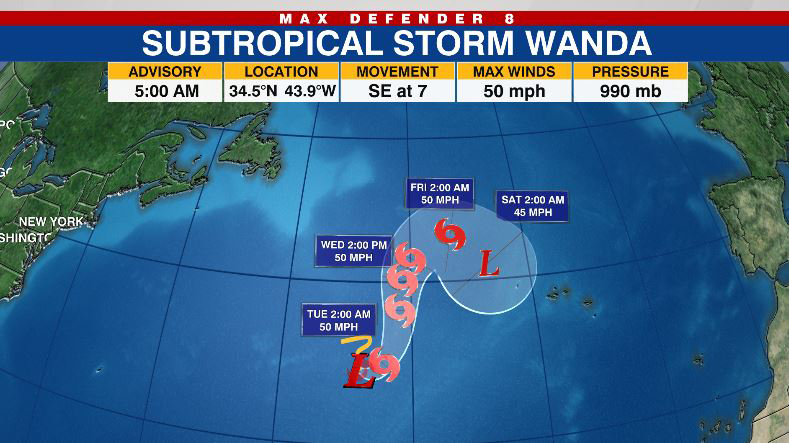 Subtropical Storm Wanda Could Become A Tropical Storm This Week.