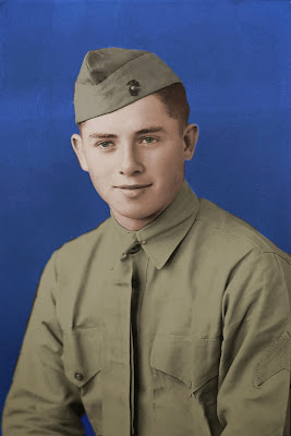 finished product, colorize old black and white photo, army, marines